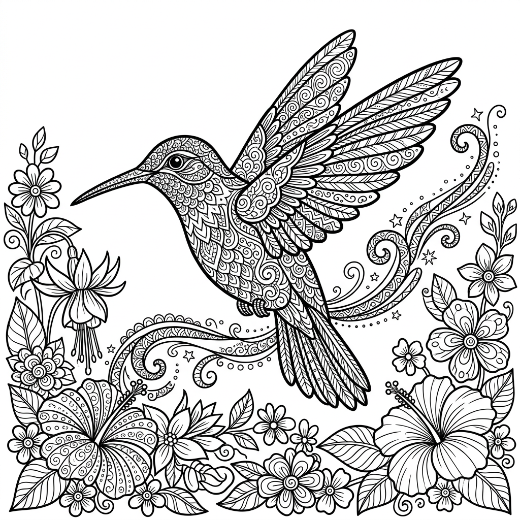 Zentangle Doodle Art Coloring Page Bold Repeating Patterns With Clearly Visible Coloring Page